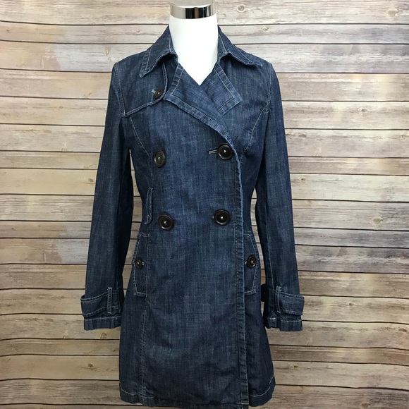 GAP Jackets & Blazers - Gap Forth & Towne Long Pea Coat Jean Jacket